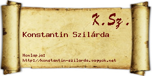 Konstantin Szilárda névjegykártya